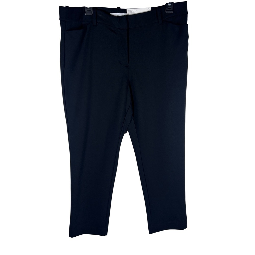 Liz Claiborne Emma‎ Black Slim Leg Ankle Mid-Rise 4-Way Stretch Pants 12P NEW